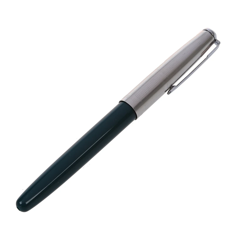 

616 Fountain Pen Hooded Silver Nib Green Barrel Small Vintage