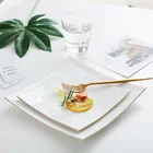 Европейская посуда 8 '-10 дюймов, Западная тарелка, тарелки для стейков, домашняя керамическая квадратная тарелка, тарелка для торта, плоская тарелка