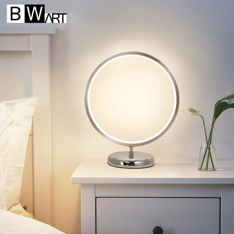 Современная настольная алюминиевая светодиодсветодиодный лампа для спальни