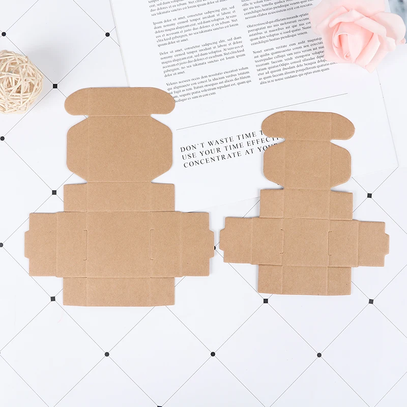 

10pc Dollhouse Mini Simulation Express Box Kraft Paper Box Model Accessories Toy