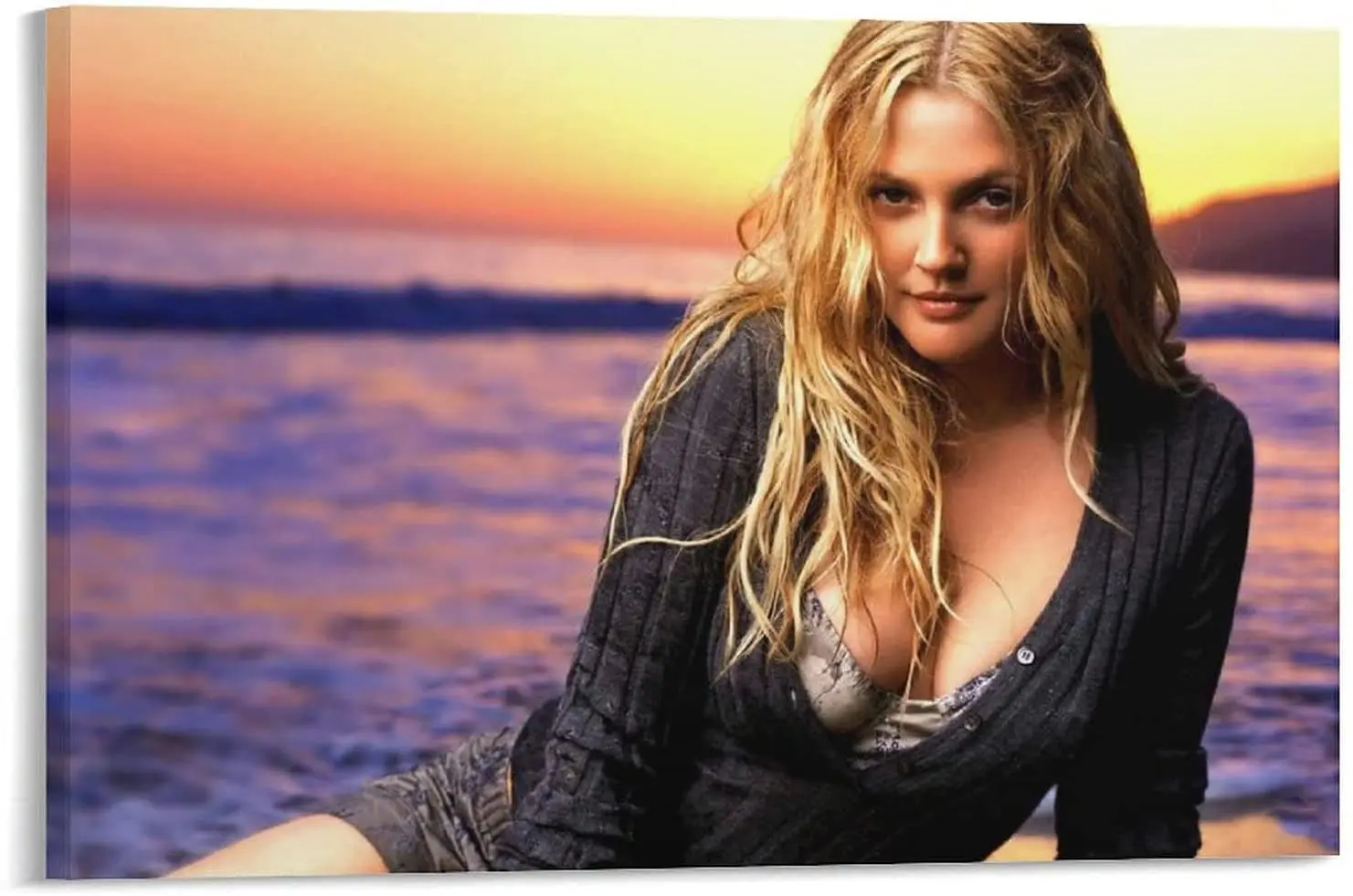 

Drew Barrymore Sexy Actress metal signs Photo Picture tin sign Canvas metal sign Wall Paint Art metal signs Decor Modern Home