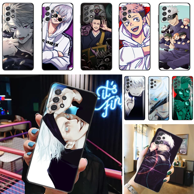 

Jujutsu Kaisen Satoru Gojo Fushiguro Megumi Sukuna Yuji Itadori Phone Case For Samsung Galaxy A52 A72 4G 5G Back Cover Carcasa
