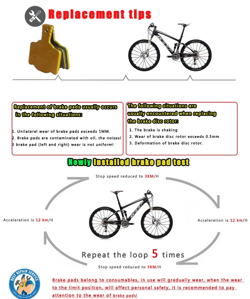 4 пары керамических дисковых тормозных колодок для горного велосипеда булавки