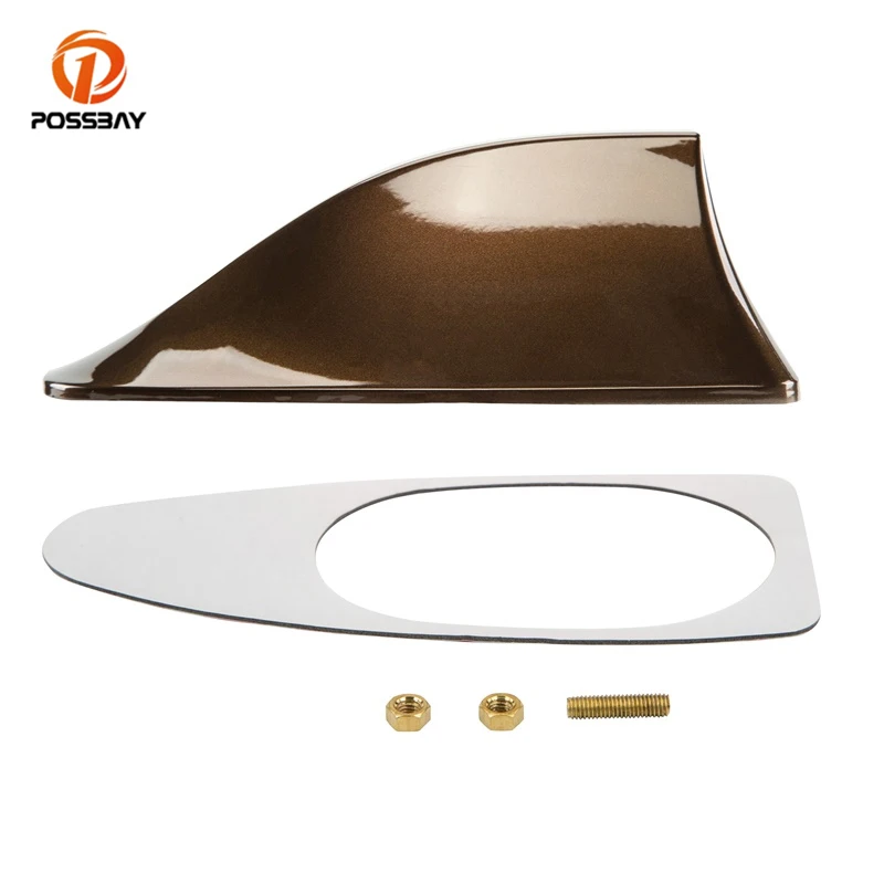 

Универсальные антенны для радиосигнала POSSBAY автомобильная антенна плавник акулы, коричневые, для большинства автомобилей, FM/AM, украшение дл...