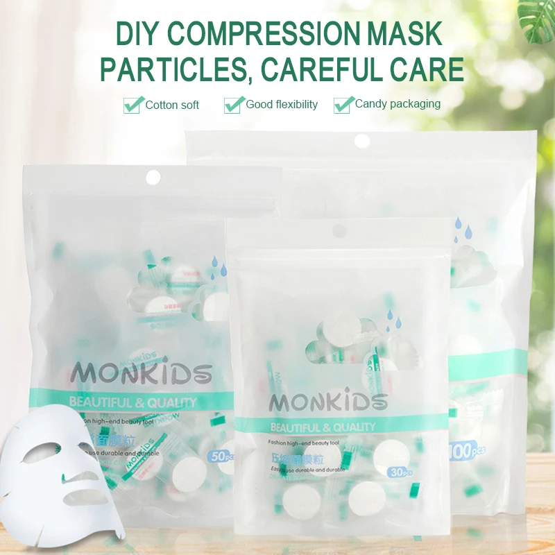

30/50/100pcs/ pask Compressed Face Mask Paper DIY Natural Skin Care Wrapped Masks Disposable Facial Masks Papers Women