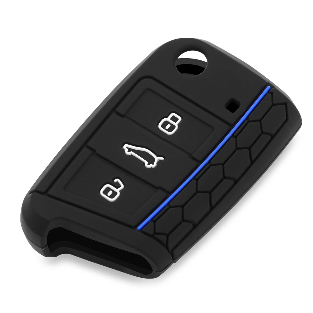 Силиконовый чехол с 3 кнопками для VW GOLF 7 MK7 SKODA SEAT 2014 2015 2016|Кольца ключей| |
