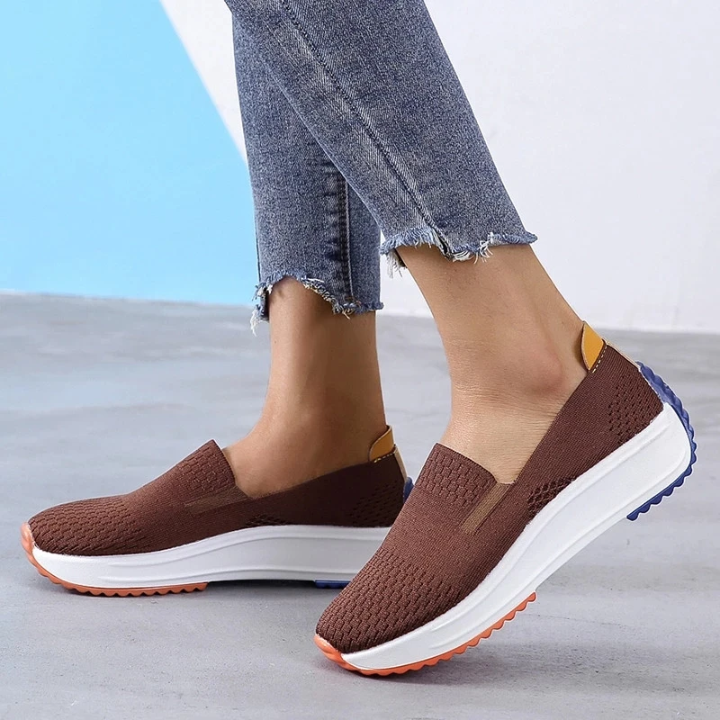 Fashion Women Flats Slip on Mesh Shoes Woman Light Sneakers Spring Autumn Loafers Femme Basket Flats Shoes