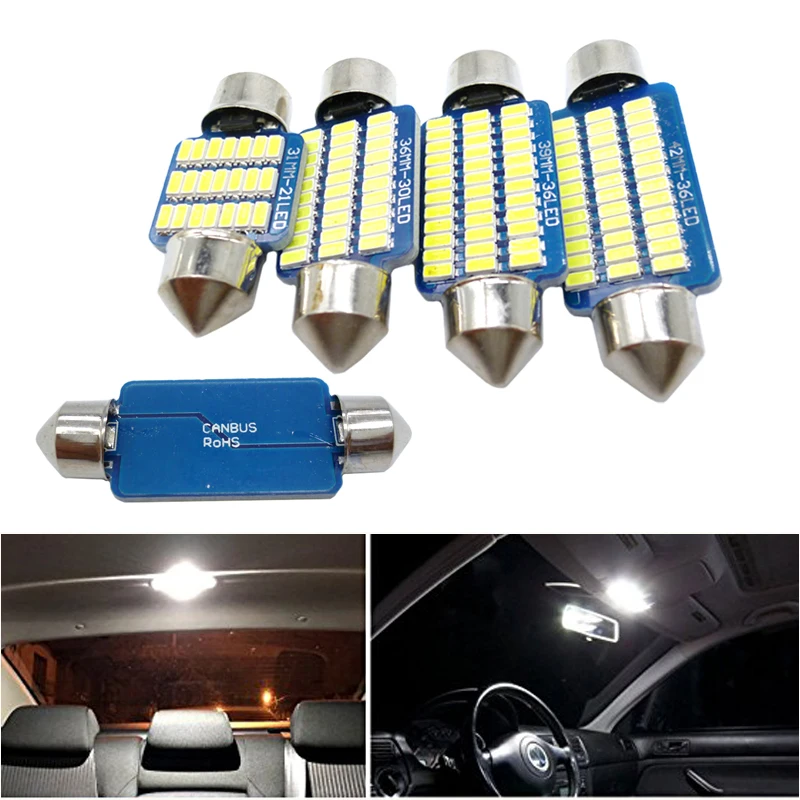 

For Volkswagen VW Golf 4 5 6 7 MK4 MK5 MK6 MK7 GTI GT Vehicle C5W LED Interior Map Dome Trunk Light Canbus Car Light