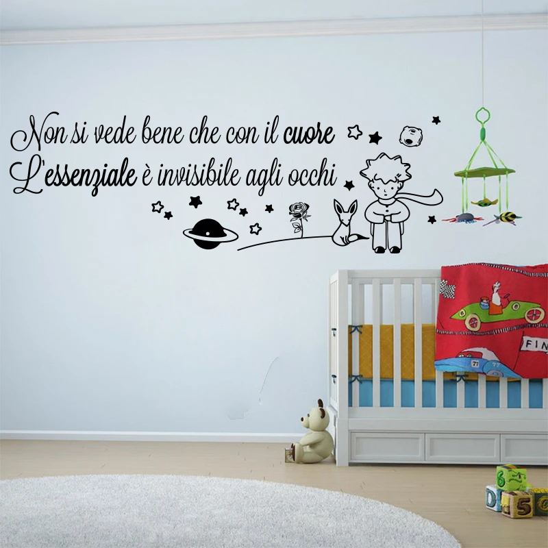

Italian Cartoon The Little Prince Wall Sticker Kids Room Bedroom Large Italian Little Prince Anime Wall Decal Baby Nursery Vinyl