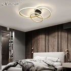 Новые Кольца светодиодный Люстра для Обеденная Кухня Спальня Гостиная вилла галерея фойе домашние Алюминий огни