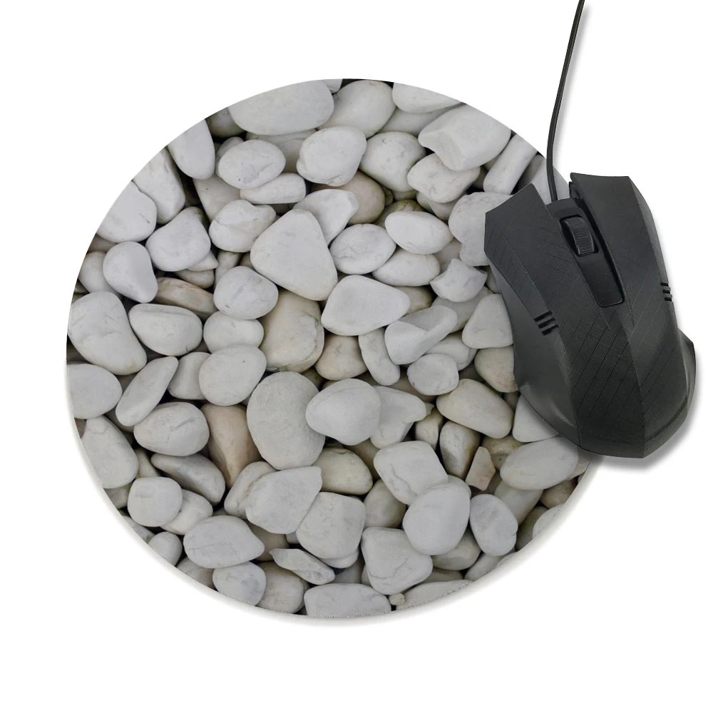 Мощеный мрамор с узором коврик для мыши Круглый 22 см резиновый нескользящий