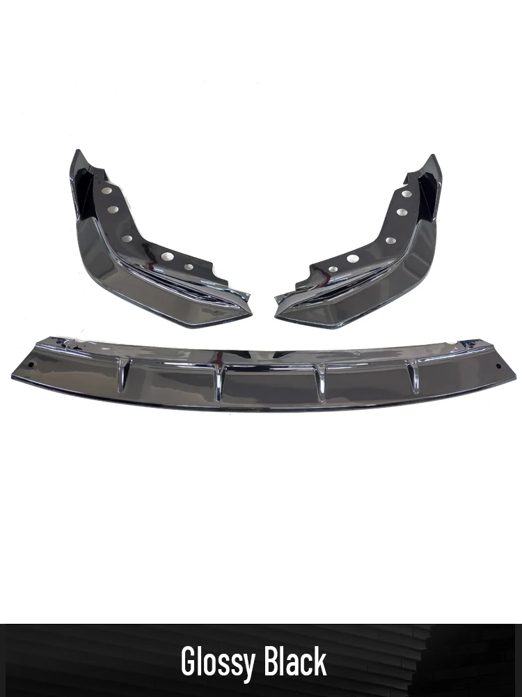 3 шт. Блеск Черный Автомобильный передний бампер сплиттер для губ спойлер крышка