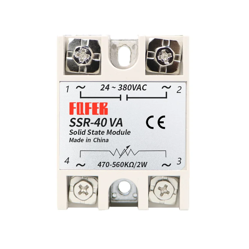 SSR -10 ВА/25 ВА/40 ва VR В переменный ток 40 А белый цвет твердотельное напряжение | Реле