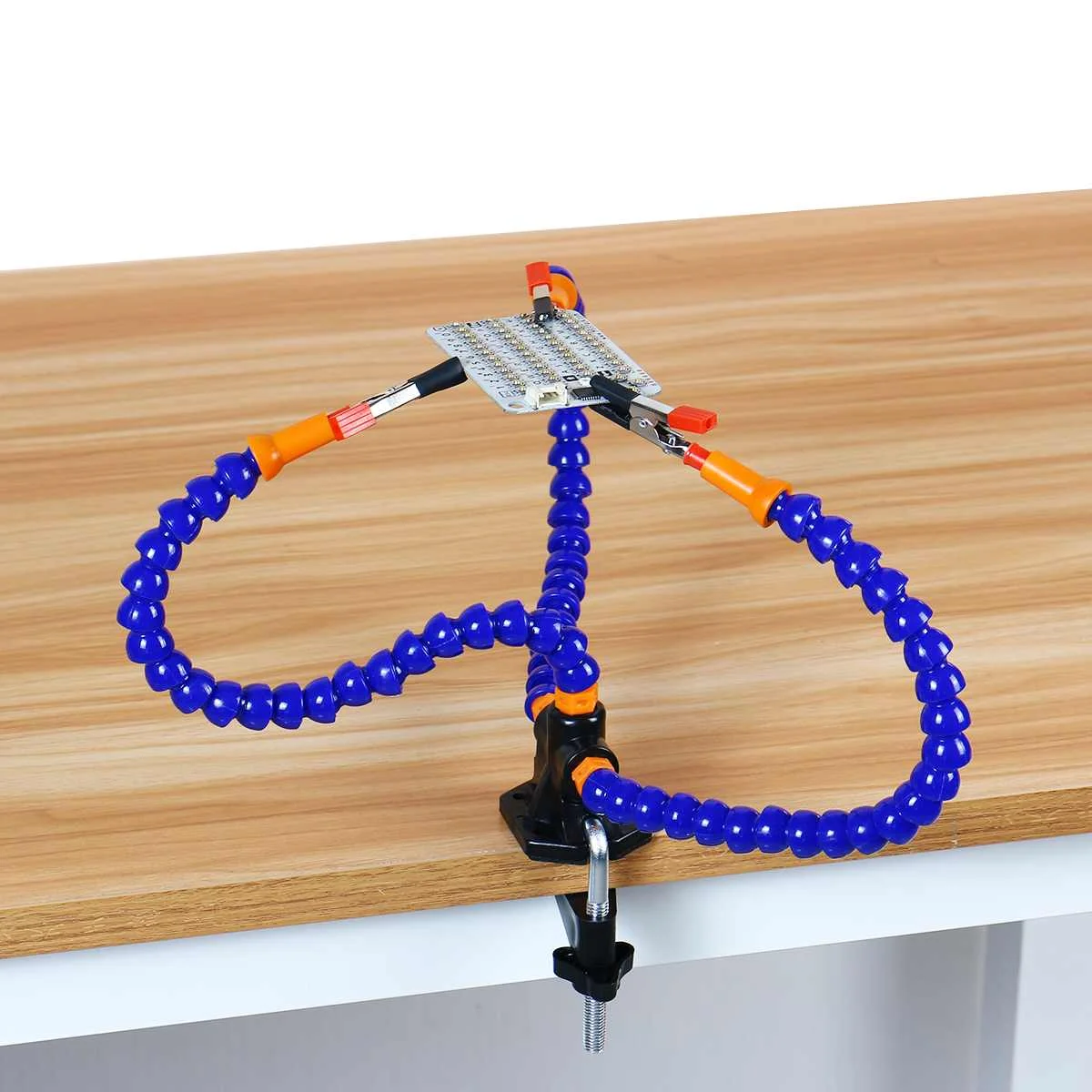 

Flexible Third Helping Hand Magnifier Soldering Station Holder with Desktop Fixed Clip for Repair Tools PCB Board