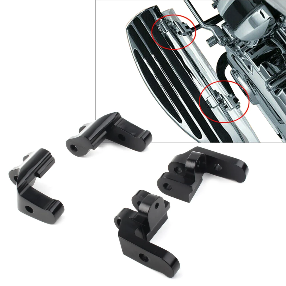 

4pcs Driver Floorboard Relocation Brackets For Harley Road King Electra Glide 1997 1998 1999 2000 2001 2002 2003 2004 2005-2016