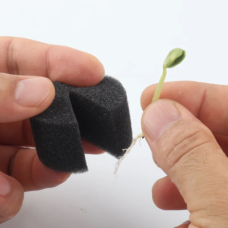 100 шт. черная губка для корыта Гидропоника блок клонирования воротник Aquaponics сетчатый горшок губка анти-альга 4 размера
