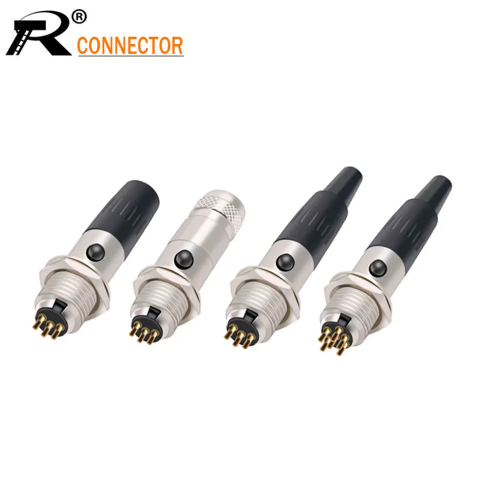 5set Mini XLR Connector 3 4 5 6 Pin Female Plug Male Socket Small  Straight XLR Conector for Audio Microphone