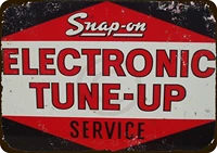 snap on electronic tune up service retro metal tin sign plaque poster wall decor art shabby chic gift