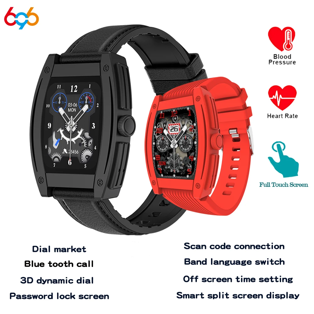 

N72 Sport Smart Watch BT Call Heartrate Blood Pressure Test 3D Dynamic Dial Full Screen Touch Password Lock Screen Smartwatch