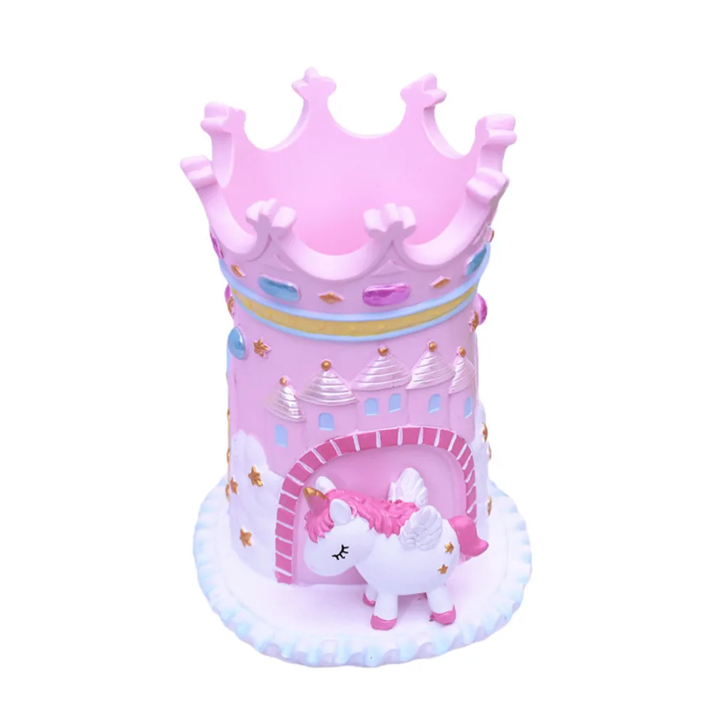 

Resin Cartoon Pen Holder Children Stationery Pencil Holder Desktop Decor