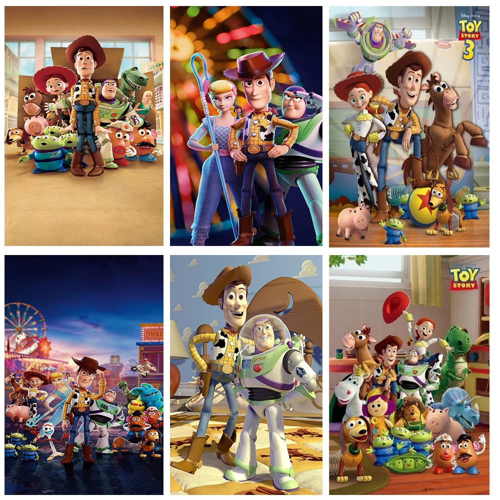 

Disney История игрушек мультфильма постер Hu Di And His Friends 5D алмазная живопись вышивка Детская мозаика ручной работы Настенный декор подарки