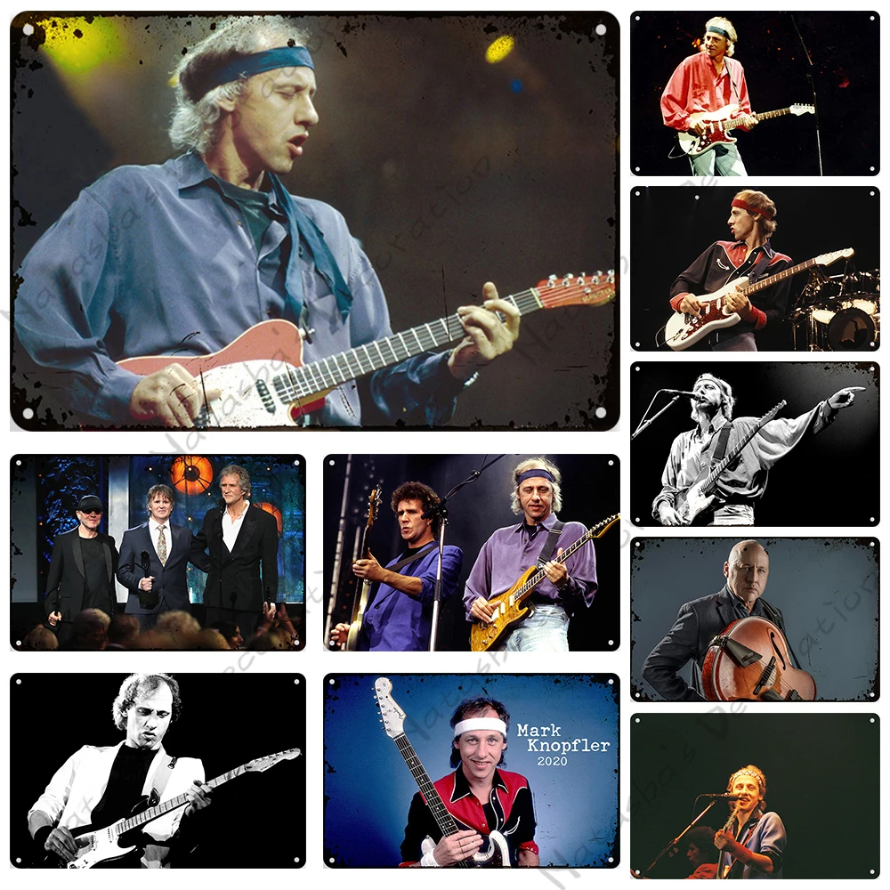 

Гитарист Марк KNOPFLER, ретро металлические знаки, металлическая панель, Настенный декор, металлическая пластина, промышленный декор, искусств...