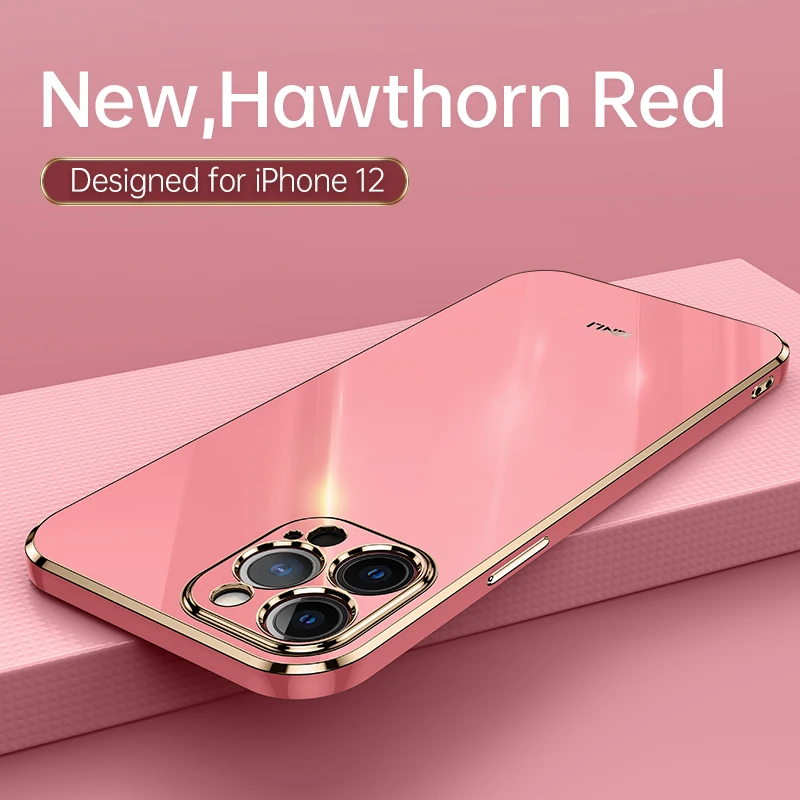 Противоударный чехол 6D с квадратным покрытием для iPhone 13 12 11 Pro Max Mini XR X XS MAX 6 7 8 Plus SE