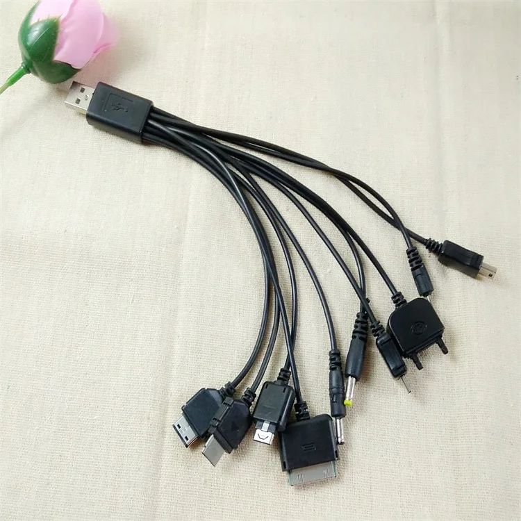 

10 in 1 Multifunction USB Data Transfer Cable Universal Multi Pin Cable Charger USB Adapter Cable Data Wire Cord for Laptop PC