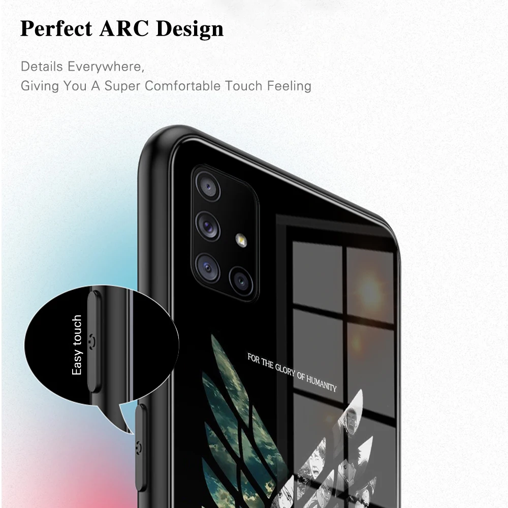 Чехол-накладка для Samsung A71 A51 4G 5G A20 A30 A40 A50 A70 A81 A91 A11 закаленное покрытие | Мобильные