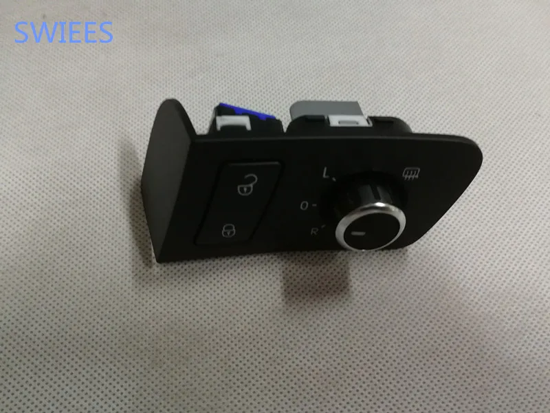 SWIEES VW Touran Caddy Wing Mirror Switch Exterior RearView Adjust Knob Folding Heating Function 1TD 959 565 A 552A | Автомобили и