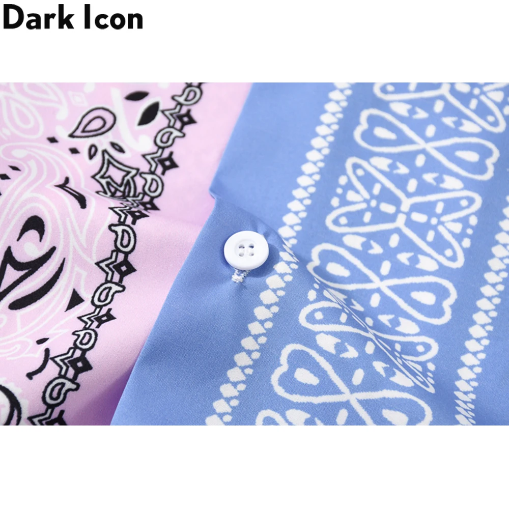 Бандана темно-синяя розовая в стиле пэчворк Мужская Уличная рубашка мужские топы