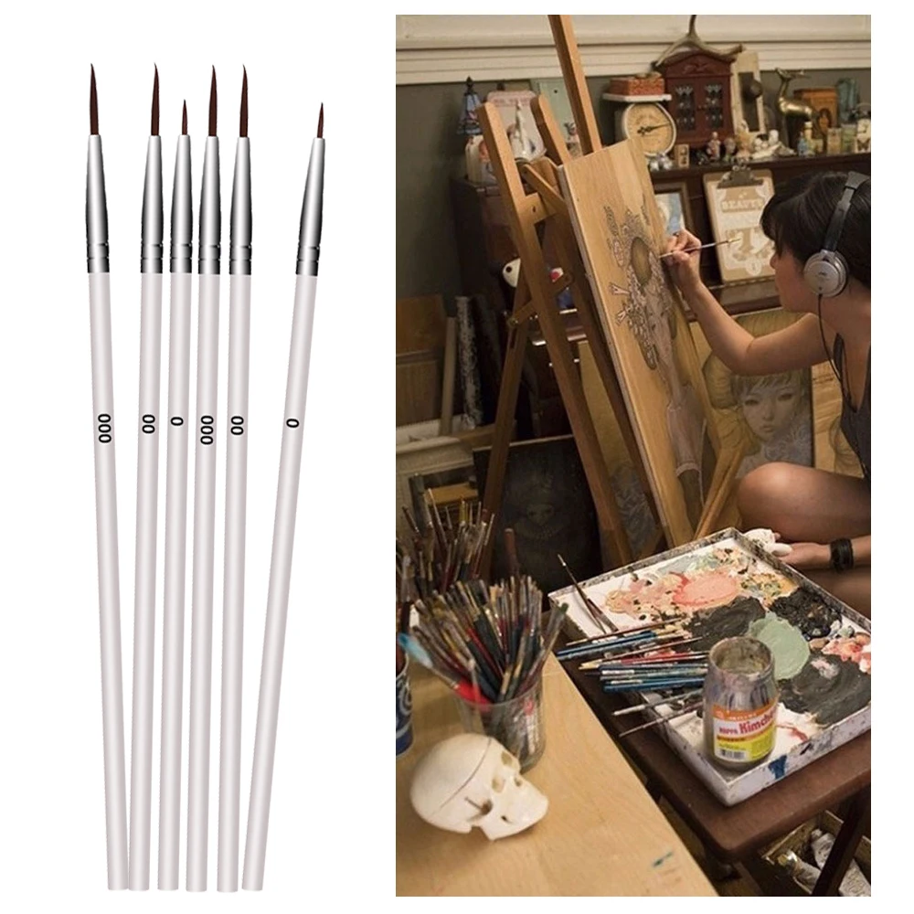 Набор кистей для рисования нейлоновое волокно 10 шт. | Дом и сад