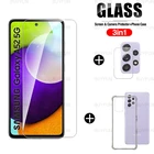 Силиконовый чехол для Samsung Galaxy A52 5G, 3 в 1, прозрачный, Защитное стекло для переднего экрана камеры samsung Galaxy A52 4G