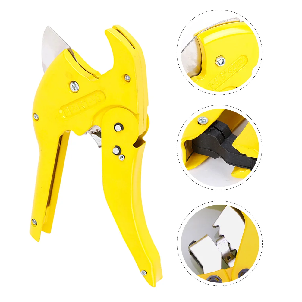 

1Pc Durable Stainless Steel Hose Cutter Simple Garden Pipe Cutting Tool Yellow