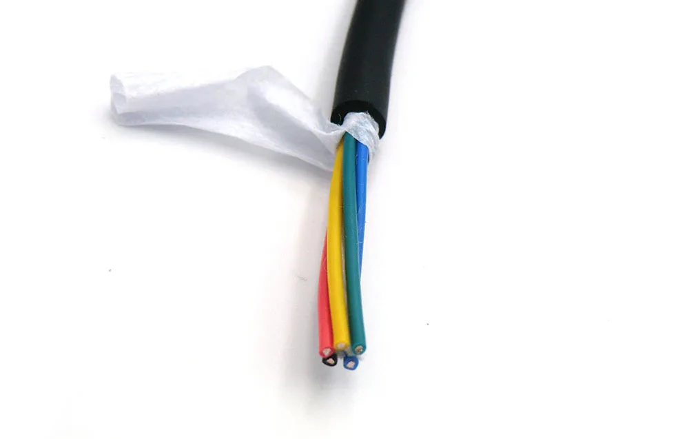 5 жильный кабель гибкий Управление провода 0,14, 0,2, 0.3mm м² 26awg, 24awg, 22awg Луженая Медь 10 м