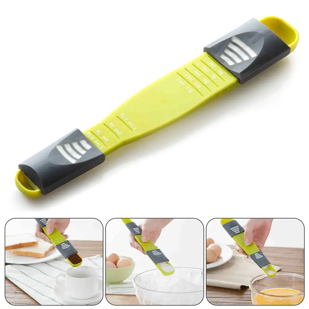 

Measuring Cup Double End Eight Stalls Adjustable Scale Measuring Spoons Metering Spoon Baking Tool Kitchen Accessories
