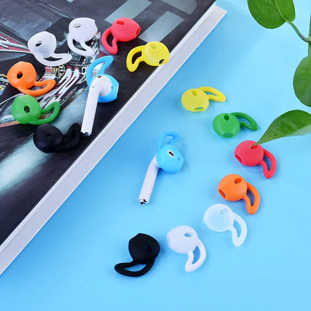 1 pair Earphone Silicone Case Anti-shedding Painless Eartips Ear buds tips For Apple 7/8/x Plugs Protection Accessories | Электроника