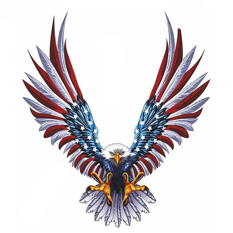 

Personality Classic Car Accessories Motorcycle Graphics Bald Eagle American Flag Car Bumper/ Truck Vinyl Sticker Decal 13cmX15cm