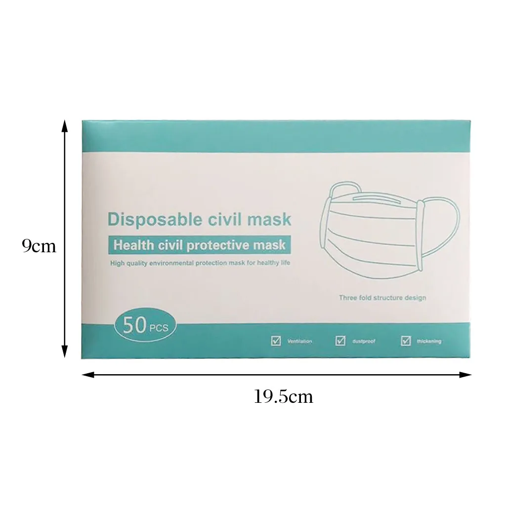 Портативная одноразовая упаковочная коробка для маски лица креативный заказной
