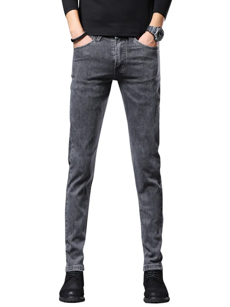 

Cotton Men's Jeans Denim Pants Brand Classic Clothes Overalls Straight Trousers for men Black Oversize Large size 36