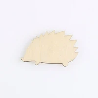 animal hedgehog shape mascot laser cut christmas decorations silhouette blank unpainted 25 pieces wooden shape 1636
