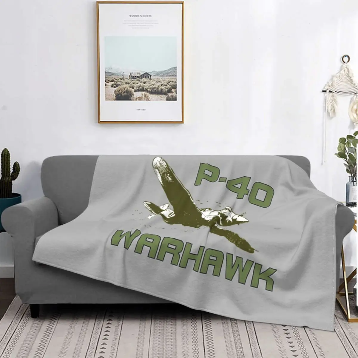 

P-40 Warhawk-colcha a cuadros para cama, toalla a cuadros, manta para cama