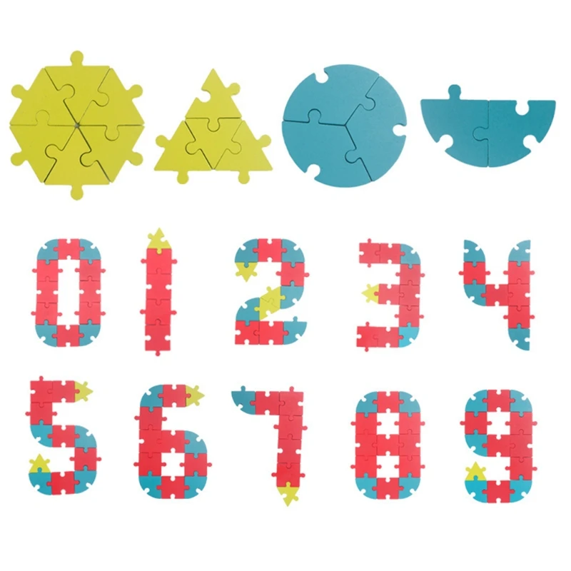 

40PCS Wooden Puzzle for Baby Learning & Brain Development Interactive Jigsaw Puzzle Toy DIY Changable Shape Puzzle P15C