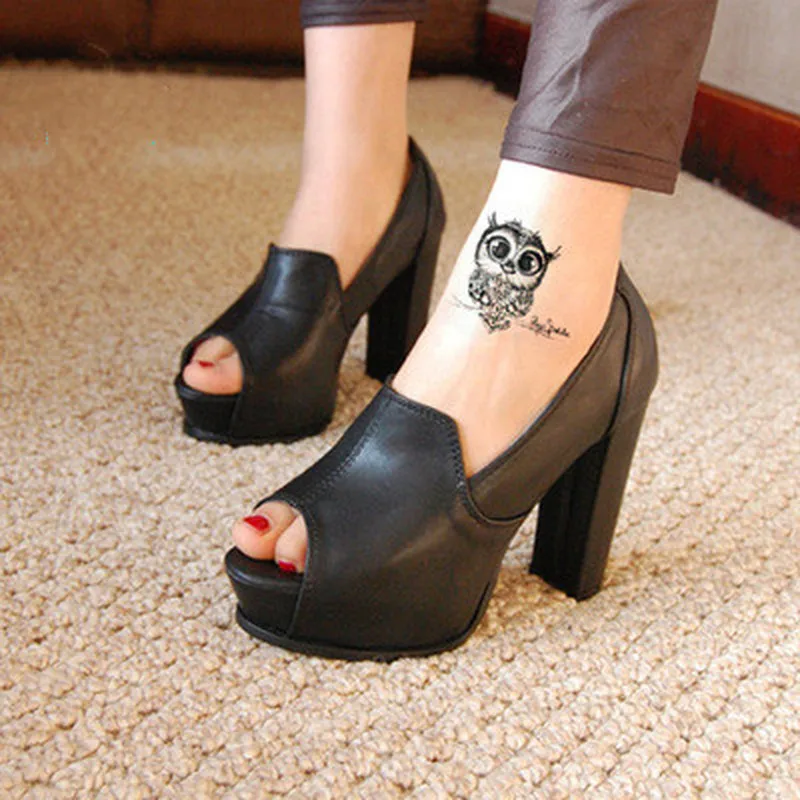 Водостойкая временная татуировка большая рука Сова искусственная мандала