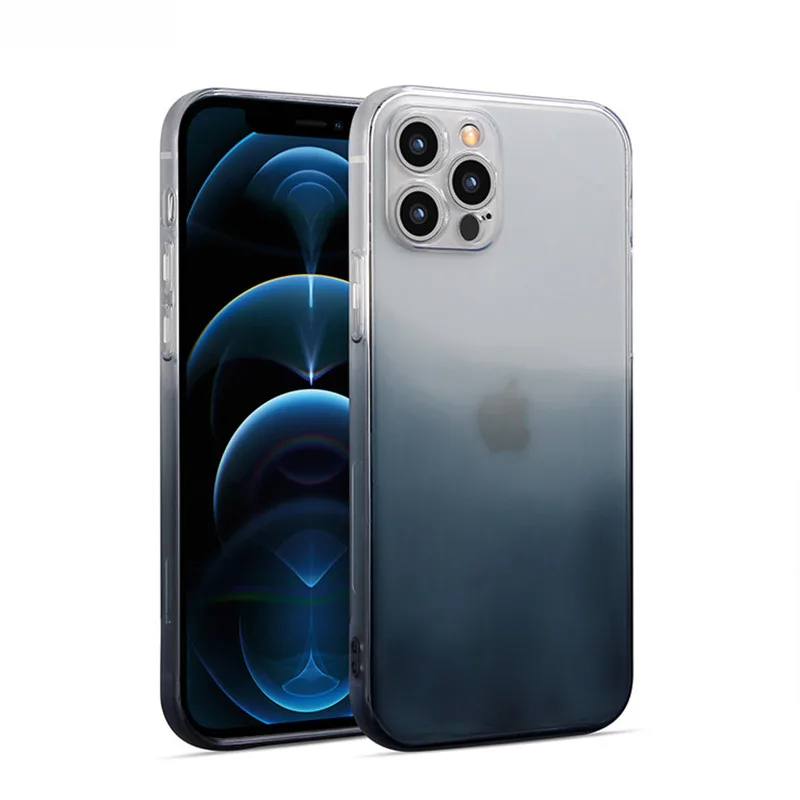 

Gradient Transparent Phone Case For iPhone 12 11 Pro Max Mini XR X XS 8 6 6S 7 Plus SE 2020 Thin Soft Silicone Cover Clear Shell