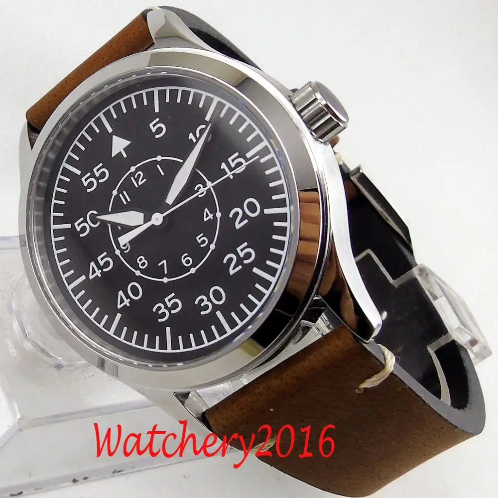 Оптовая продажа мужские автоматические часы-пилот из сапфирового стекла с
