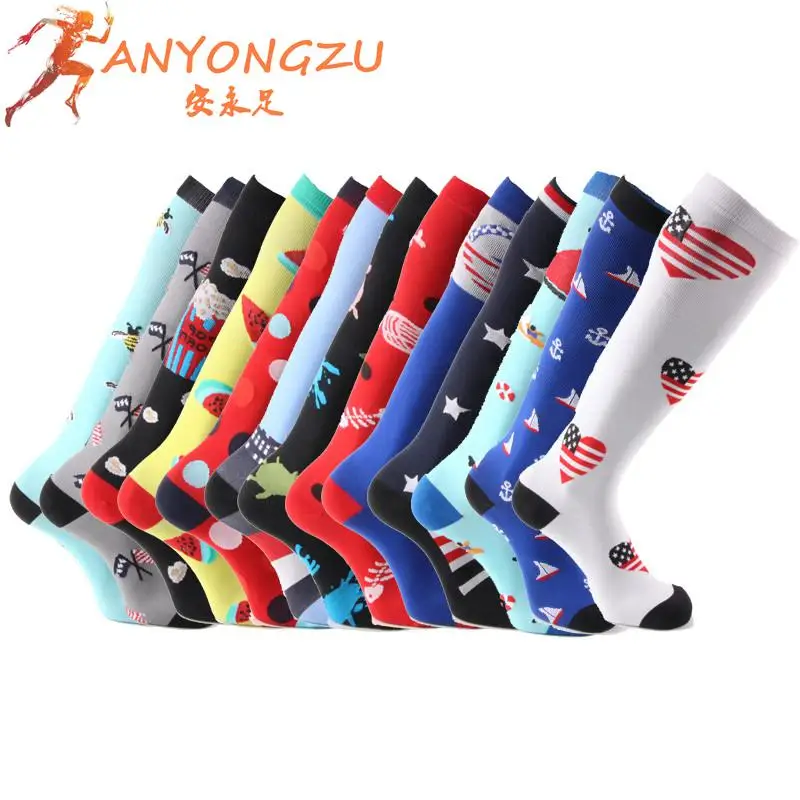 Компрессионные носки для мужчин и женщин подходящие бега медсестры путешествий