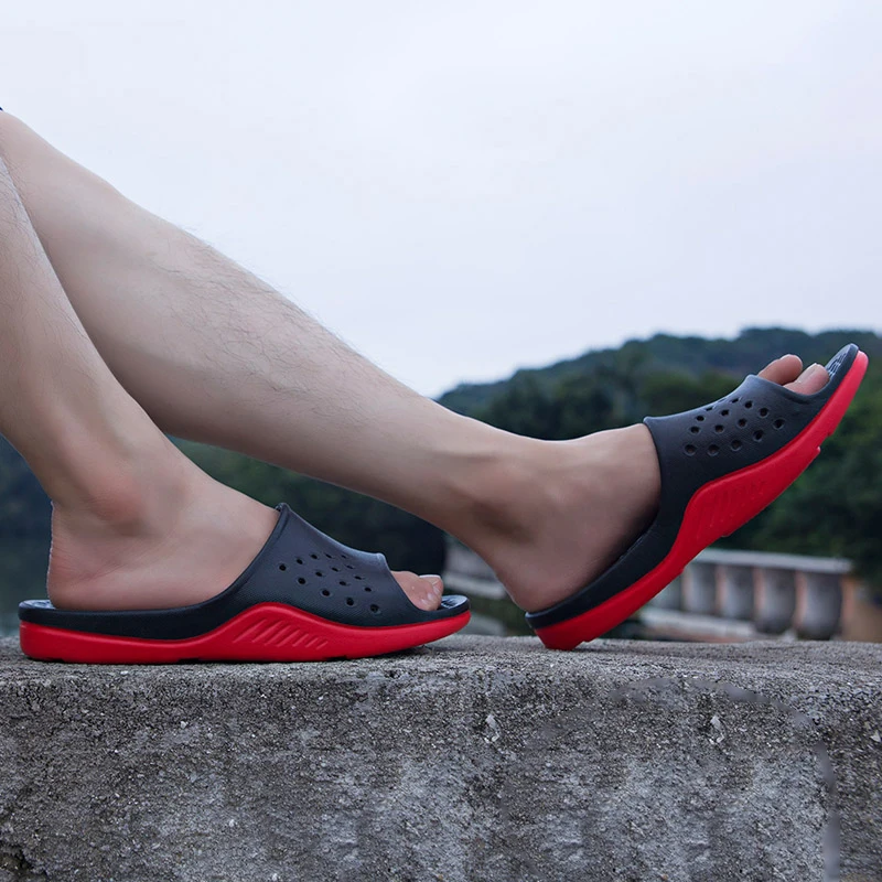 Шлепанцы мужские пляжные Нескользящие светильник сланцы для ванной комнаты