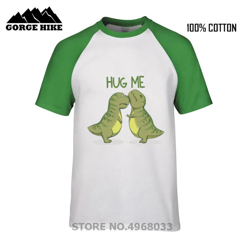 Вдохновленный Дизайн Hug Me милая Мужская футболка с динозавром для малышей летняя