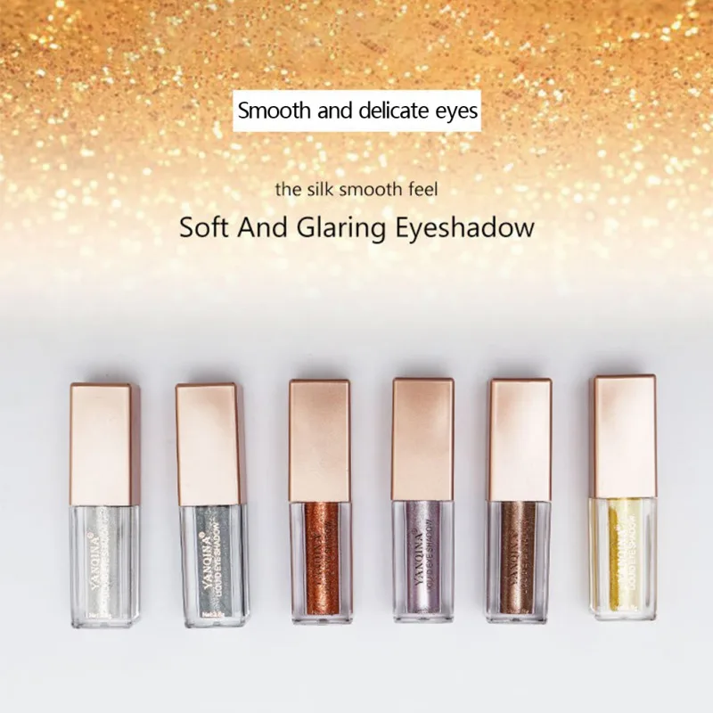 

Beauty Shiny Glitter Eye Shadow Liquid Long-lasting Eyeshadow Liner Combination 6-color